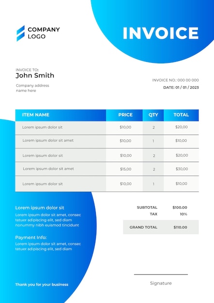 invoice design template