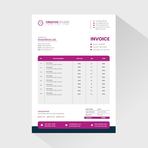 Invoice design template