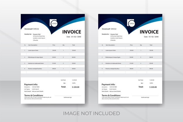 Invoice design template