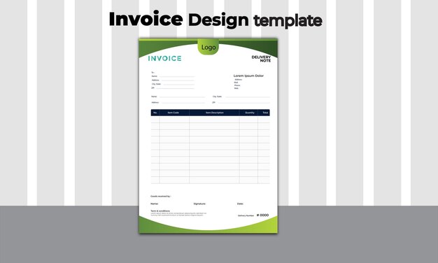 Invoice design template