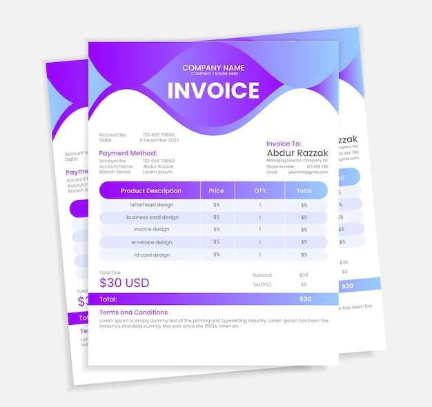 invoice design