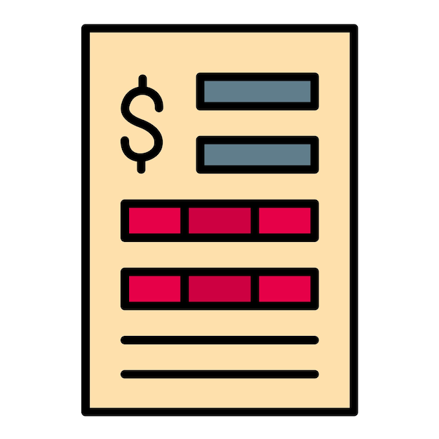 Invoice flat illustration