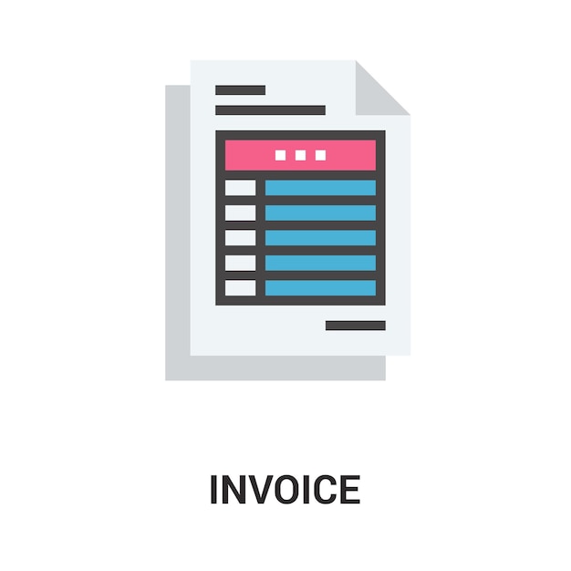 Invoice icon concept