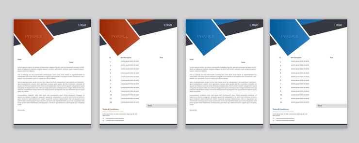 Вектор дизайн счетов-фактур и бланков для любой деловой компании