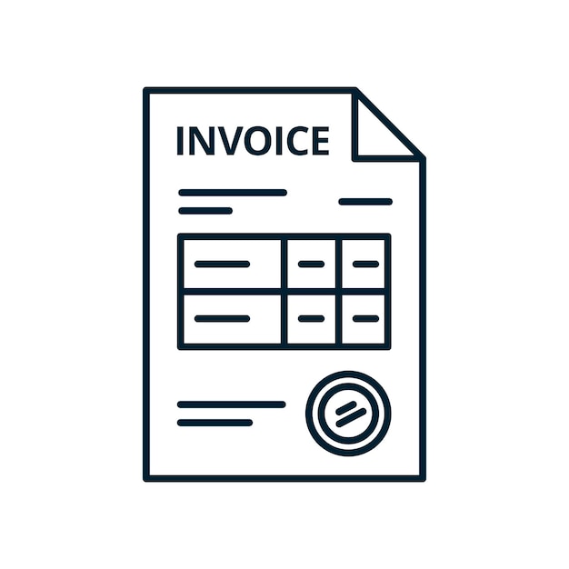 Vector invoice line icon