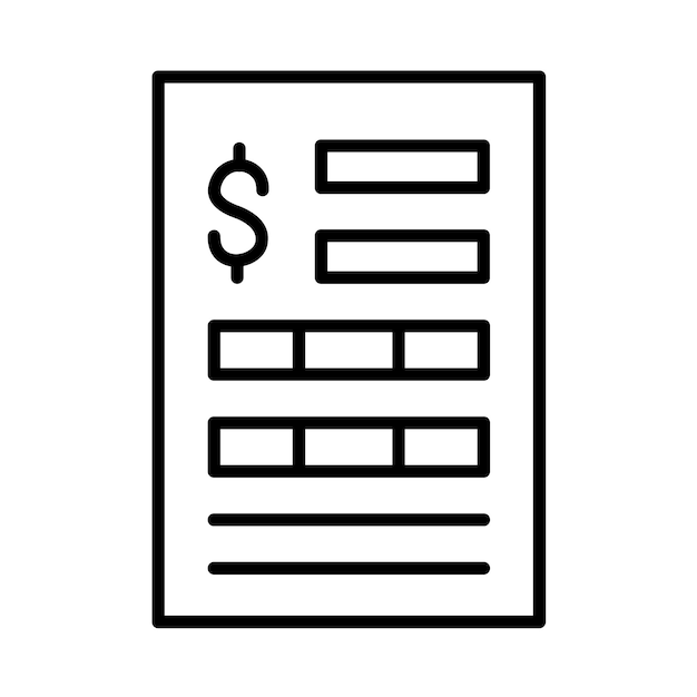 Invoice Line Illustration