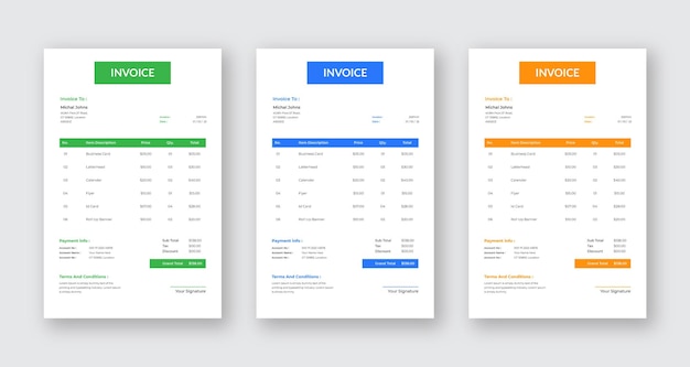 Invoice modern business Design