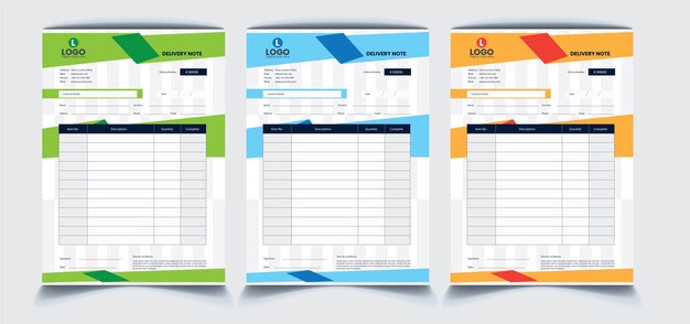 Invoice Notepad Design