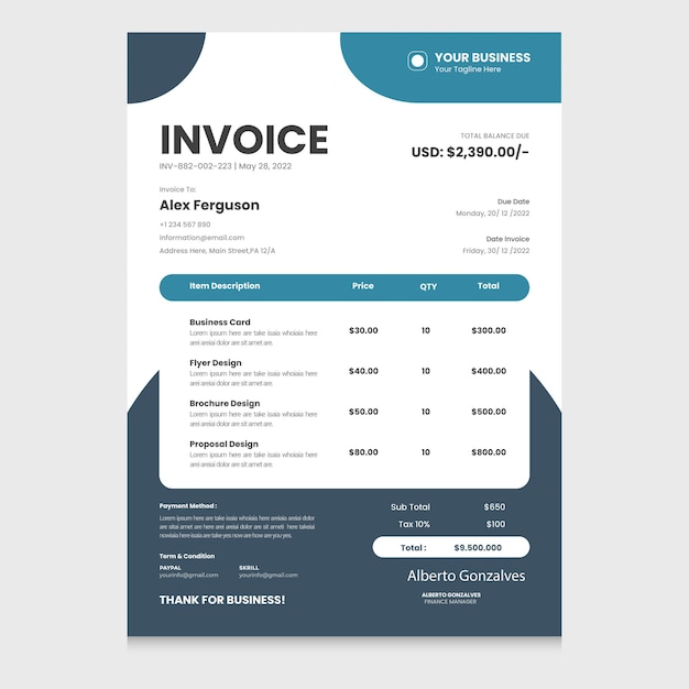 Invoice template design, corporate invoice design template,business invoice for your business.