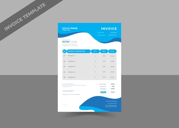 Invoice template design