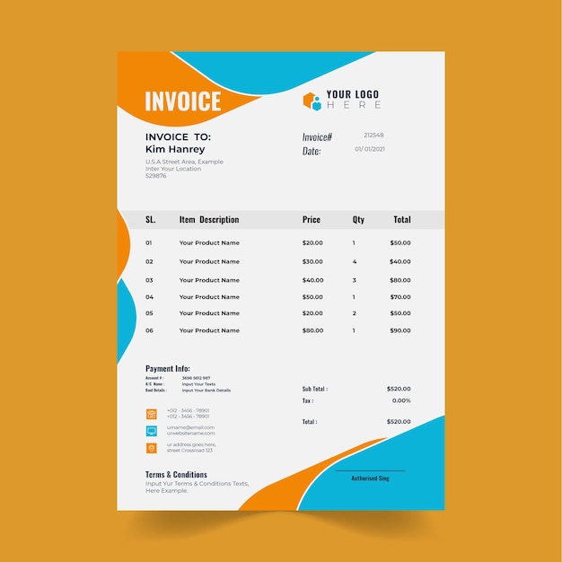 Invoice template