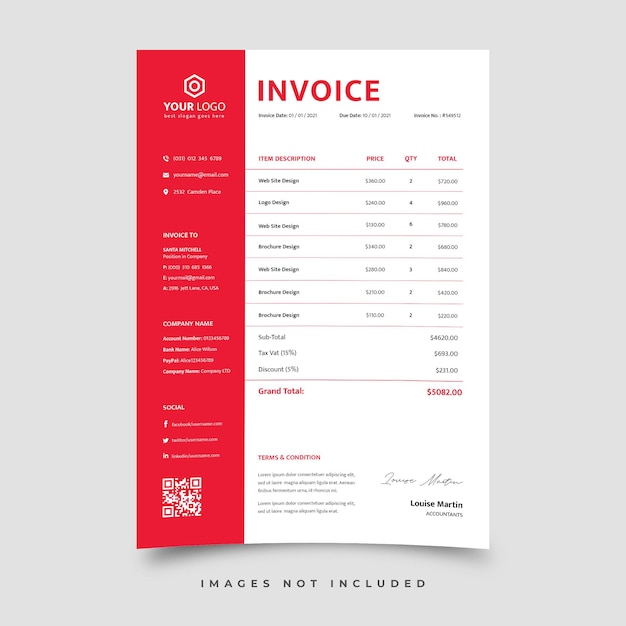 Vector invoice template