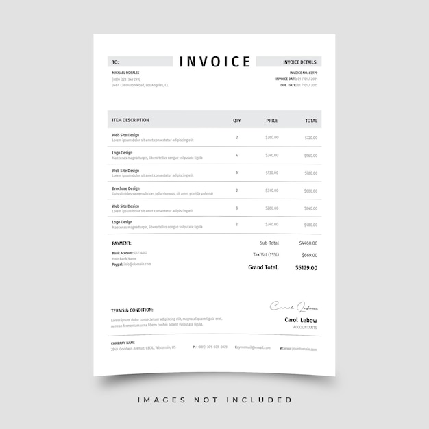 Invoice template