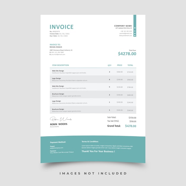 Vector invoice template