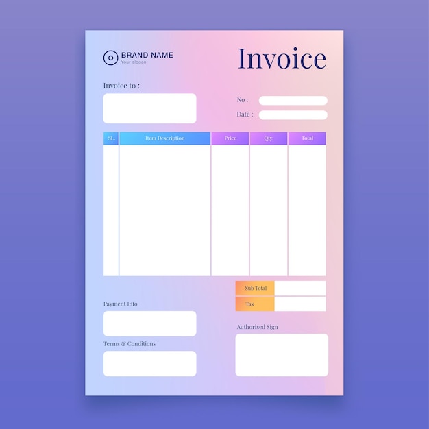 Invoice template