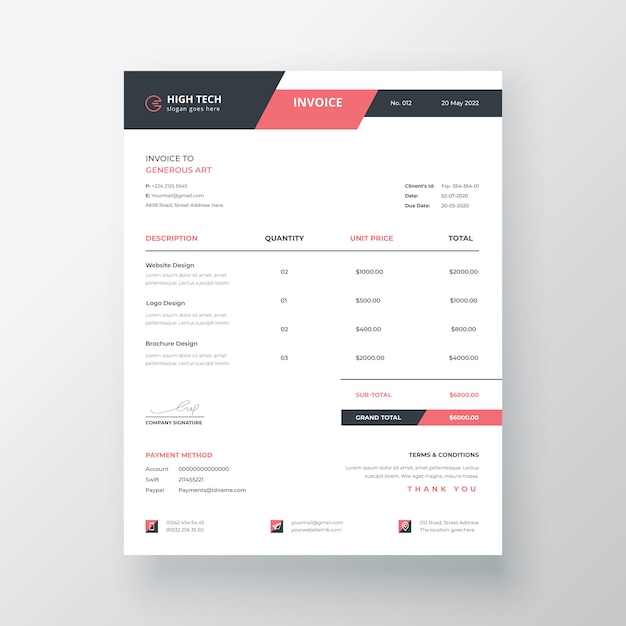 Invoice template  