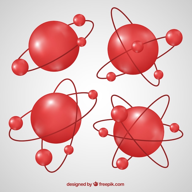 Vector inzameling van rode moleculen