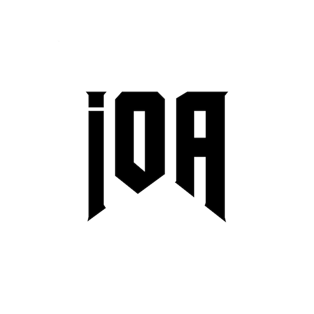I.O.A.のロゴデザインは黒と白の色の組み合わせI.O.a.の I.A.A. I.OのベクトルデザインI.A.I.Aのアイコンデザイン I.O,Aのアルファベットデザイン I,A,Iのタイポグラフィーデザインです