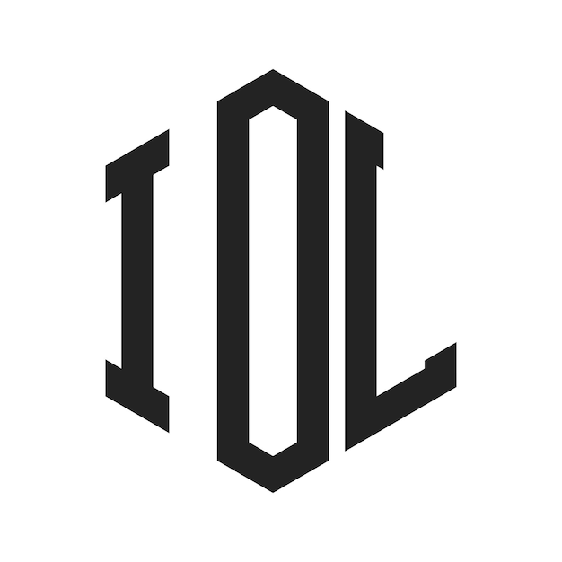 IOLのロゴデザイン: IOLモノグラム (六角形の形を用いたロゴ)