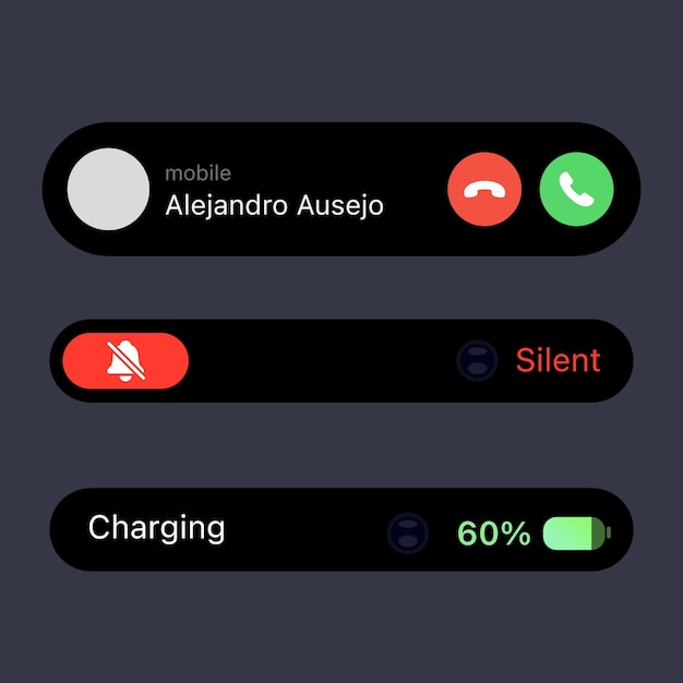 Ios-achtige dynamische eiland ui-component