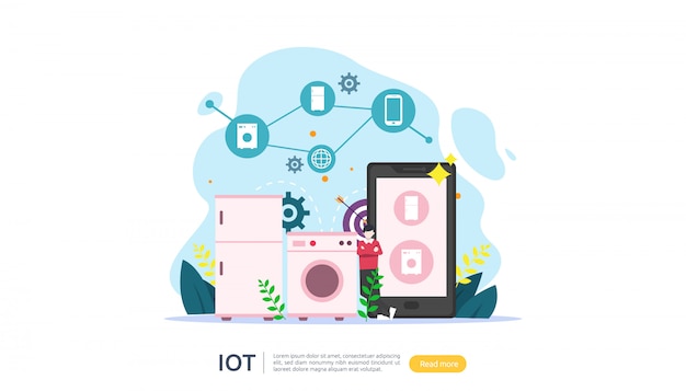 Iot slimme huisbewakingsconcept