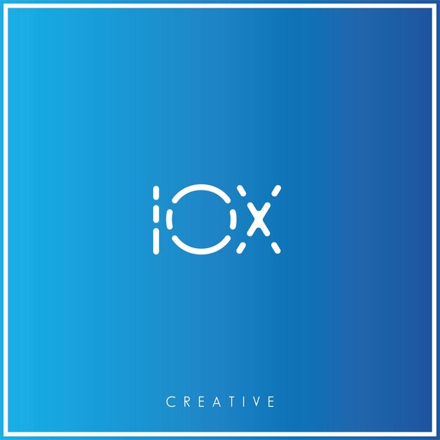 Iox premium vector latter logo design creative logo vector illustration logo creative monogram