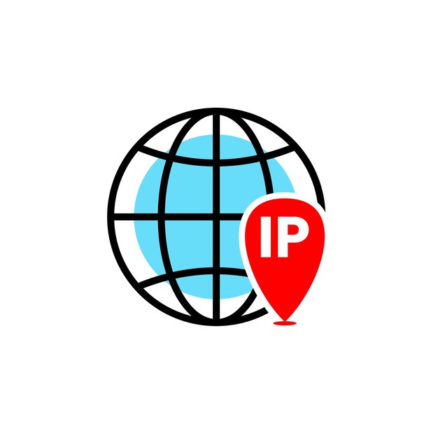 IP アドレス 地理位置 アイコン グラフィックデザイン