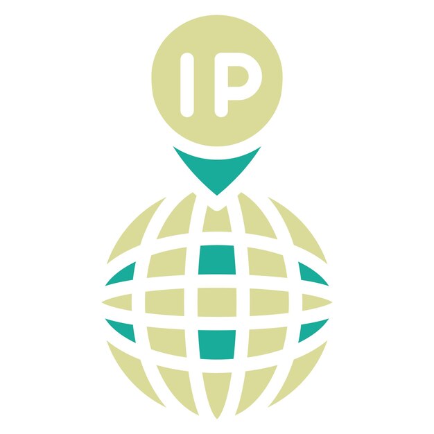 IP アドレス ベクトル アイコン イラスト ウェブホスティング アイコンセット
