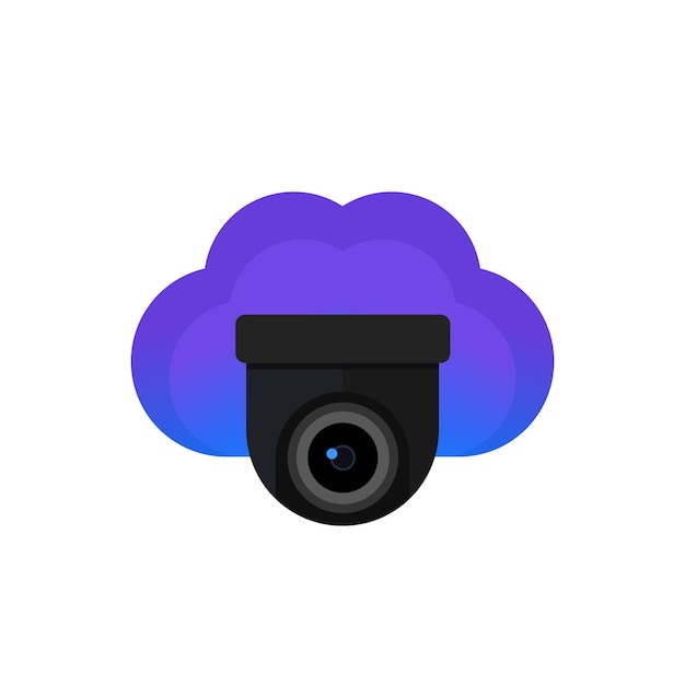 Ip camera and a cloud vector icon