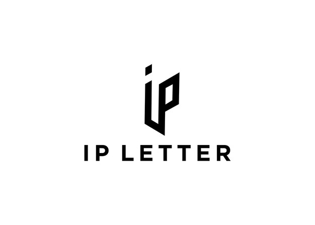 Vector ip letter logo design vector illustration