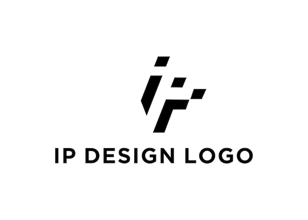 Vector ip logo design vector illustration