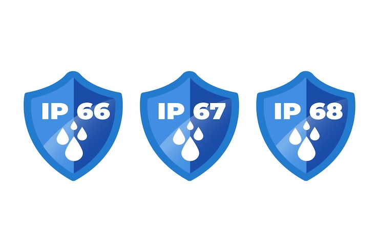 ip66 ip67 ip68 icon set Vector illustration