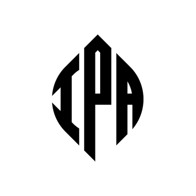 Vector ipa cirkel letter logo ontwerp met cirkel en ellips vorm ipa ellips letters met typografische stijl de drie initialen vormen een cirkel logo ipa circle emblem abstract monogram letter mark vector