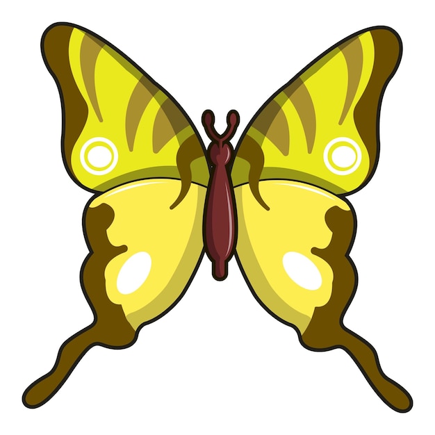 Vector iphiclides podalirius butterfly icon cartoon illustration of iphiclides podalirius butterfly vector icon for web design