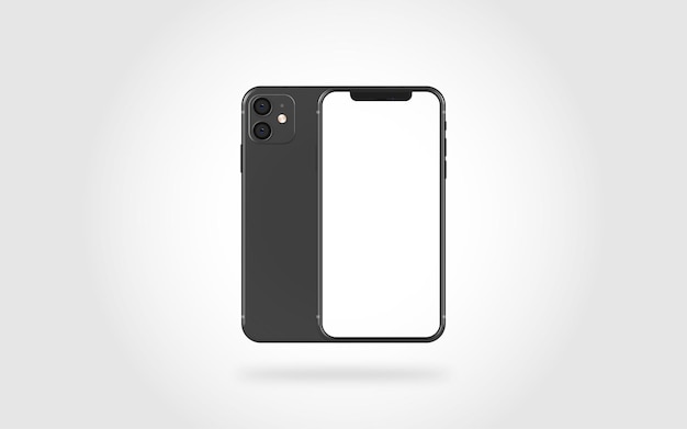 iPhone 11 vector white screen front and back