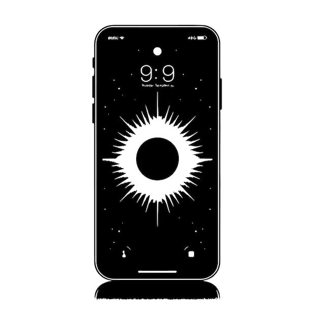 an iphone with the number 9 on it