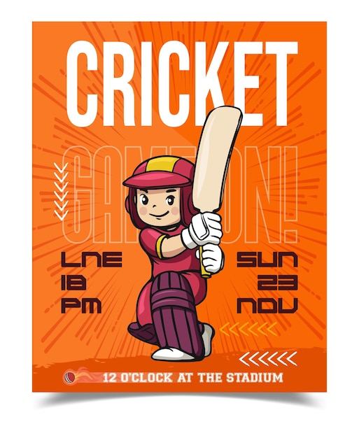 Ipl t20 cricket season flyer template con il giocatore di cricket