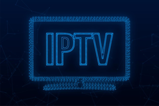 Iptv badge, icon, logo. vector stock illustration