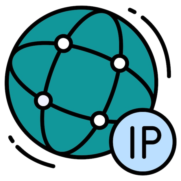 IPv4 および IPv6 IPSec TLS インターネット プロトコル アドレス コンセプト スティッキー ダイナミック IP カラー ベクター クラウド