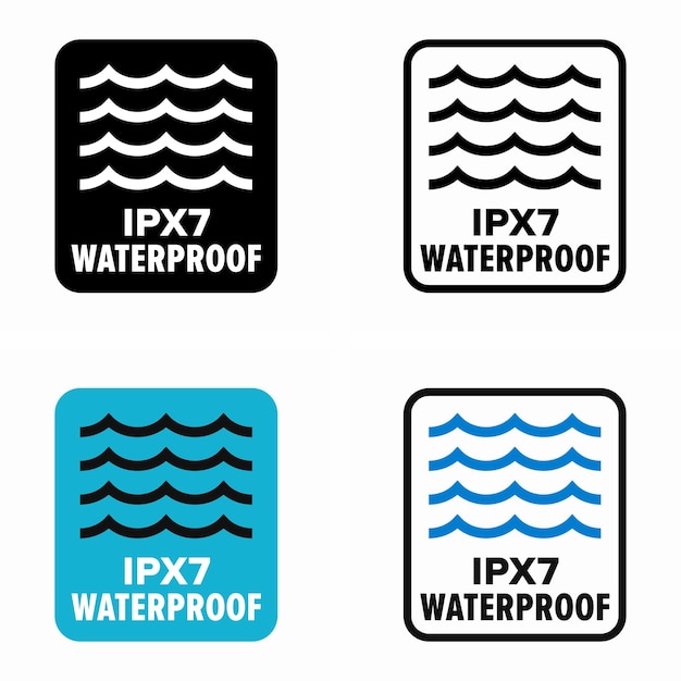 IPX7 waterproof protection standard information sign