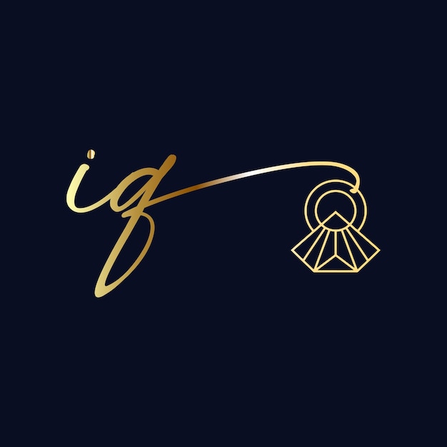 Premium Vector  Gm initial logo wedding handwriting jewelry logo vector  template
