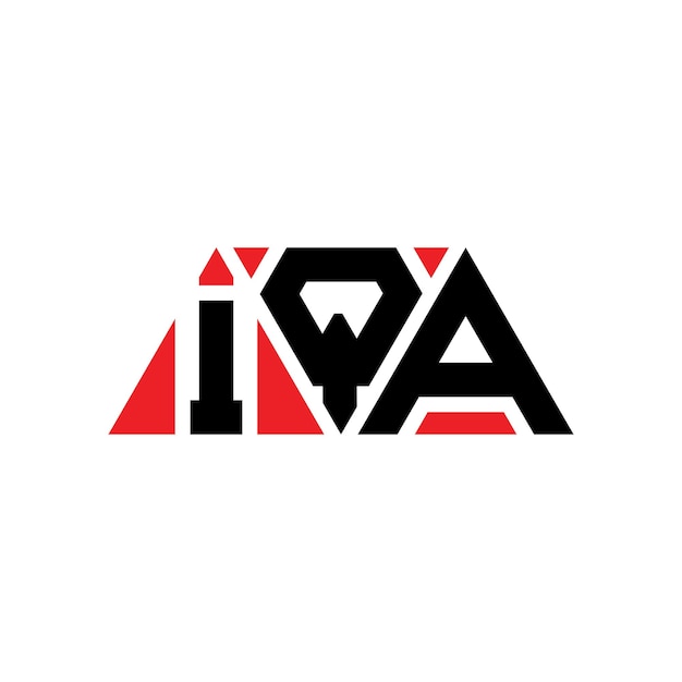 iqa triangle letter logo design with triangle shape iqa triangle logo design monogram iqa triangle vector logo template with red color iqa triangular logo simple elegant and luxurious logo iqa