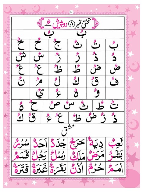 IQRA QAIDA ページ 10 Tajweed でコーランを学ぶ