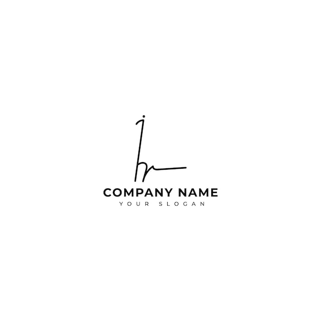 Vector ir initial signature logo vector design