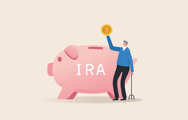 Ira individual retirement account pension plan for senior retiree retirement savings fund