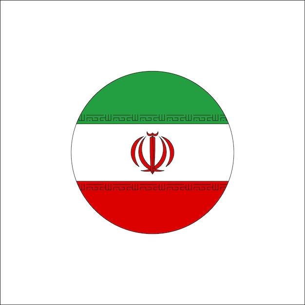 Iran cirkel vlag grafisch element Illustratie sjabloonontwerp