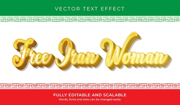 Iran Editable Text Effect, Free Iran Woman