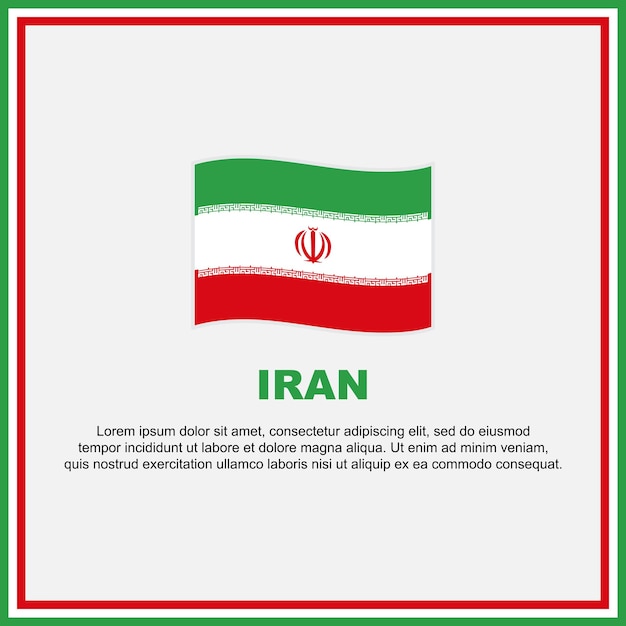 Iran Flag Background Design Template Iran Independence Day Banner Social Media Post Iran Banner