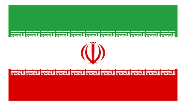 Iran flag, flag of Iran vector illustration