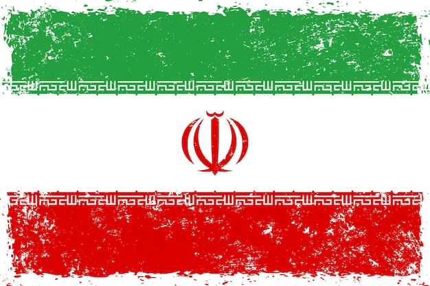 イラン国旗グランジ苦しめられたスタイル